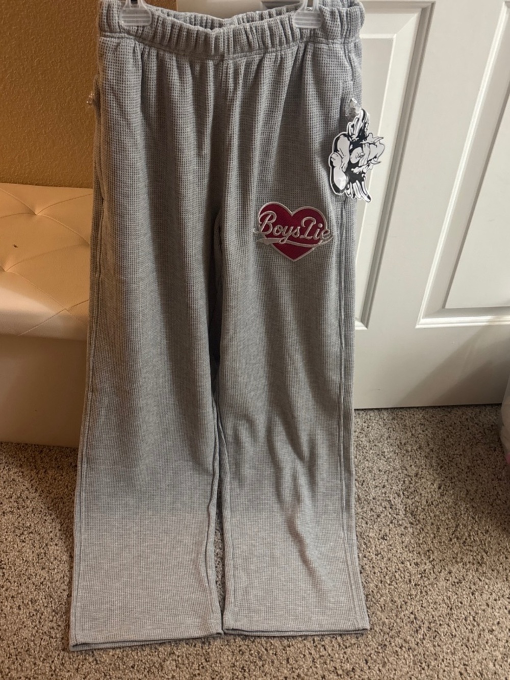 Boys lie new arrival gray sweatpants brand new with the tag size small $120